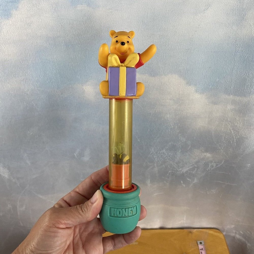 Vintage Mattel Winnie The Pooh Slide & Giggle Rattle